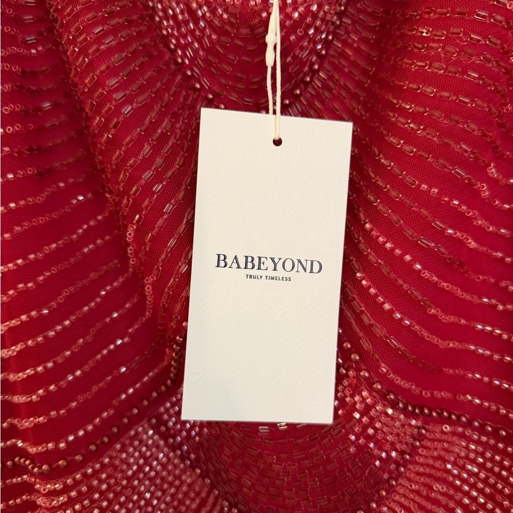 Chic Backless Red Fringe Dress - Picture 3 of 4